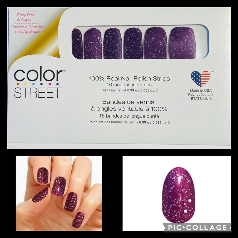 🆕 and sealed Color Street nail strips: Bordeaux Glitz